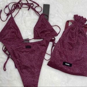 Never worn purple sparkle Triangl bikini!
